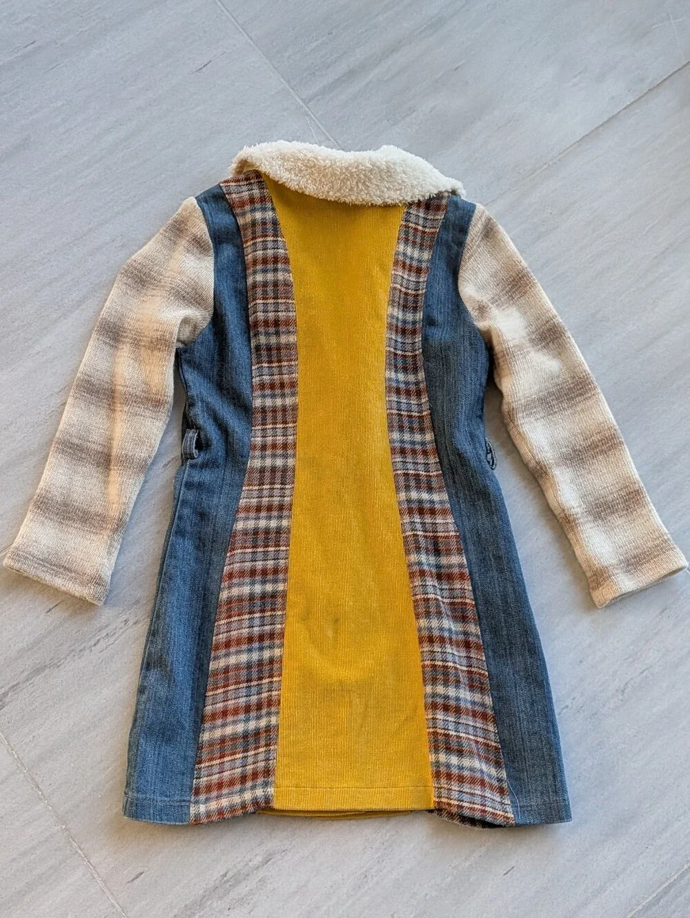 LITTLE MASS patchwork jacket coat 6 X